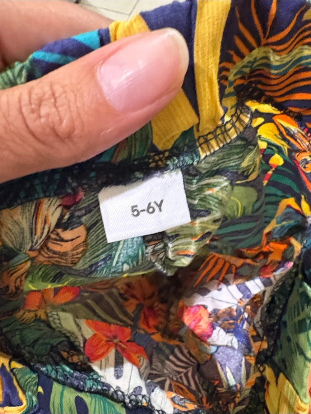 Old Navy Boys Tropical Print Swim Trunks - Green, Blue, Yellow, Coral